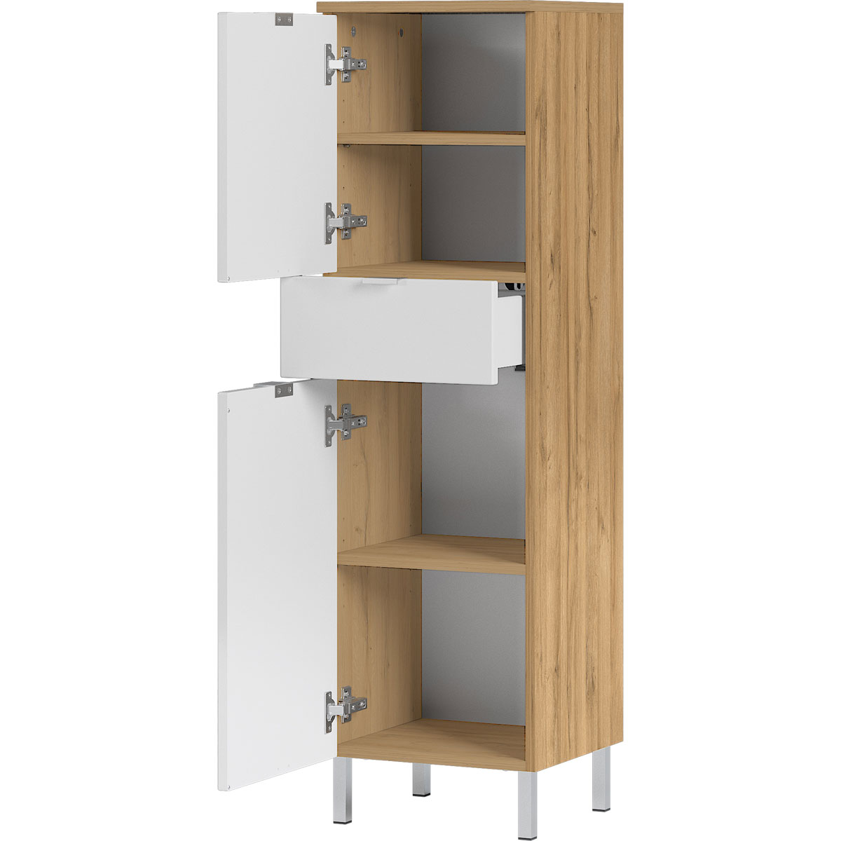 Schrank Maureen 1 Schubkasten 34 x 120 x 34 cm Grandson-Eiche-Nachbildung/weiß Bild 2