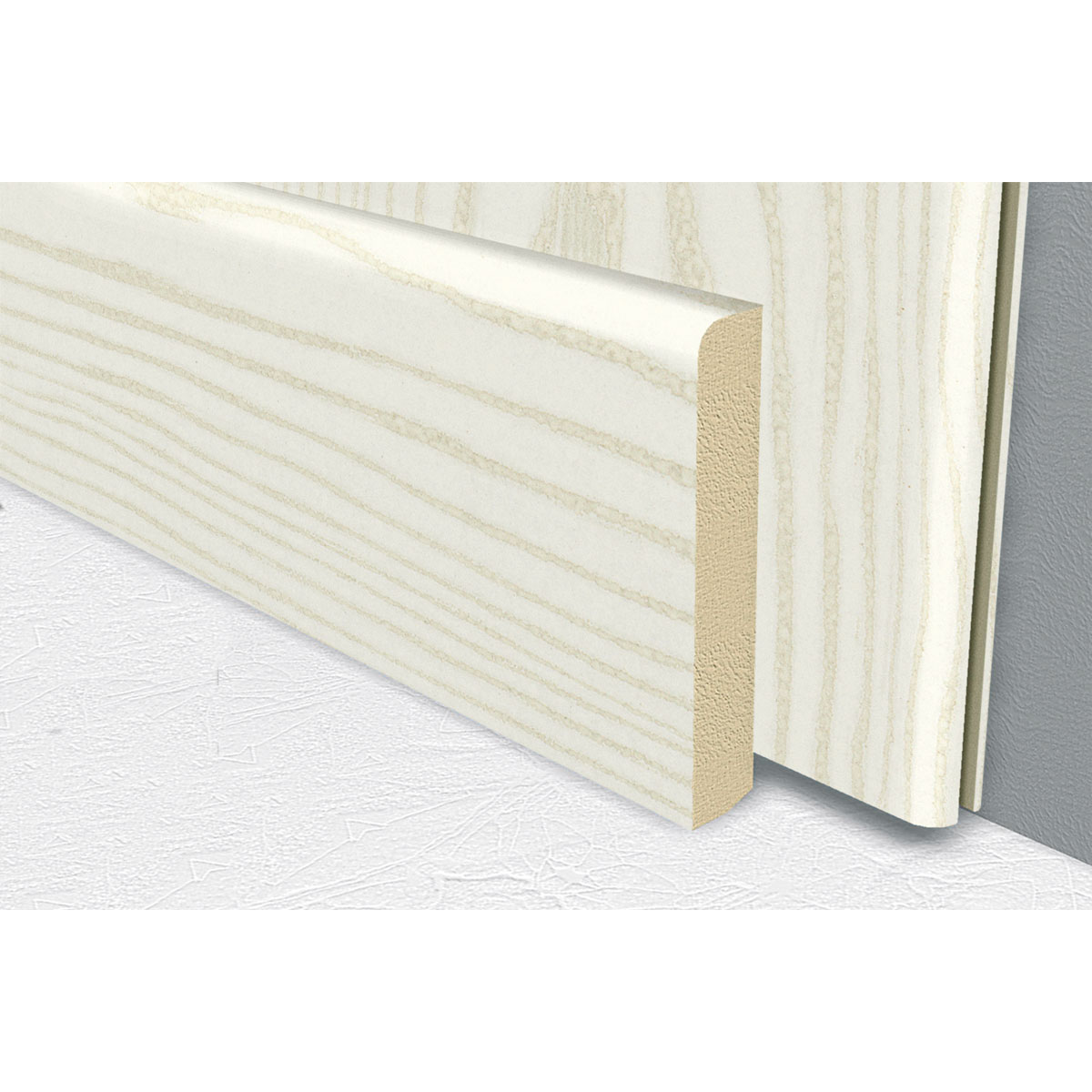 Fußleiste Pinie weiß 2,6 m