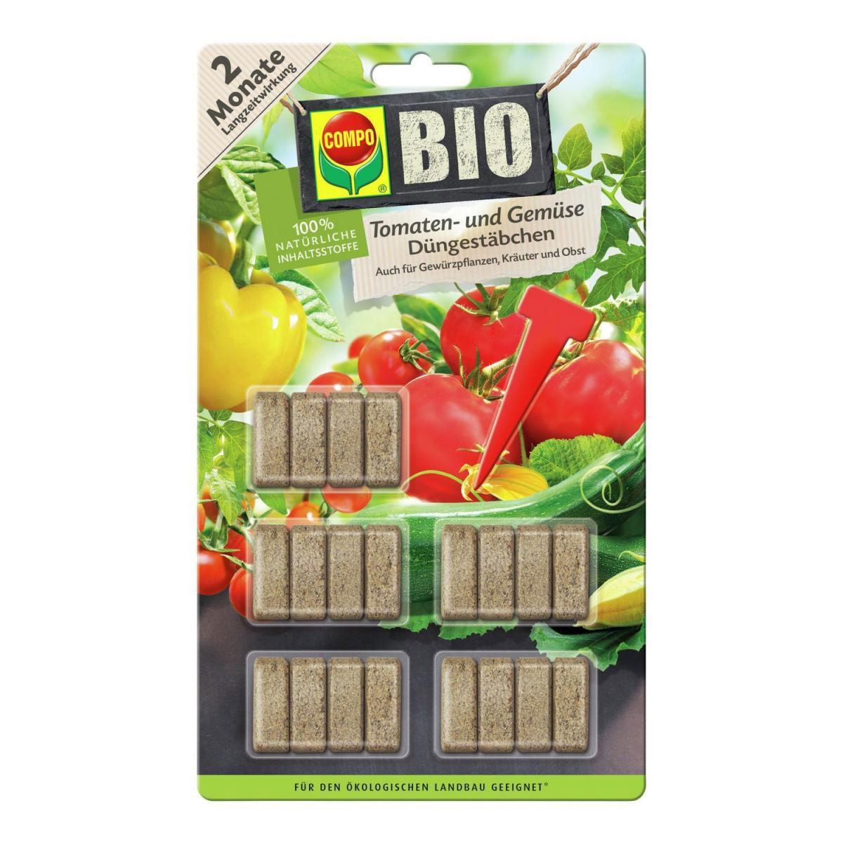 Compo BIO Tomaten- und Gemüse Düngestäbchen 20 Stäbchen