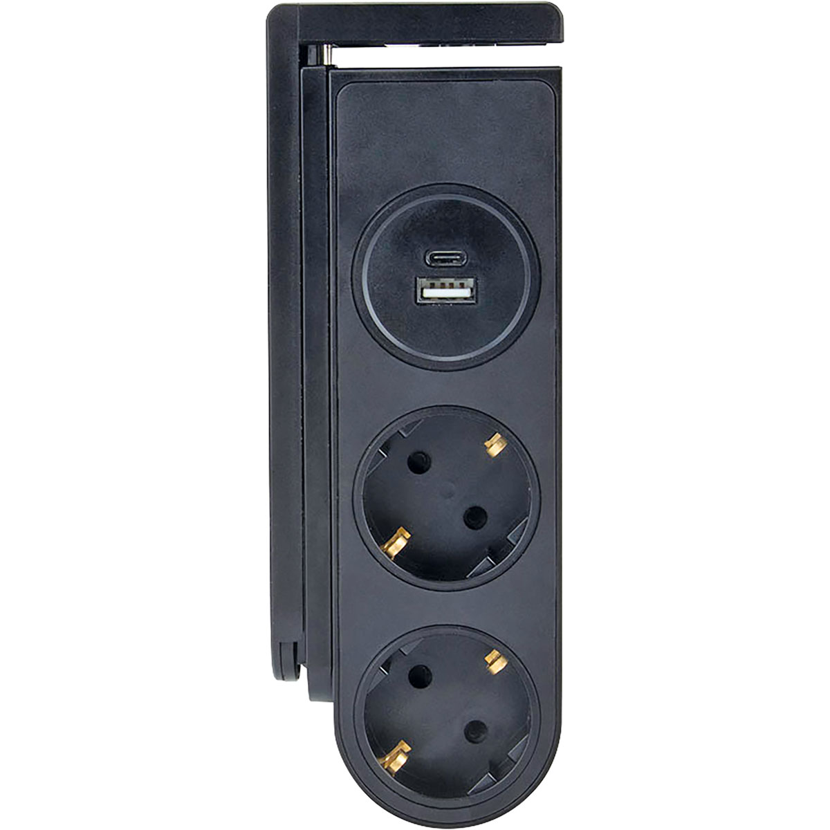 Schwaiger  Tischsteckdosenleiste 2-fach mit USB C/A klemmbar