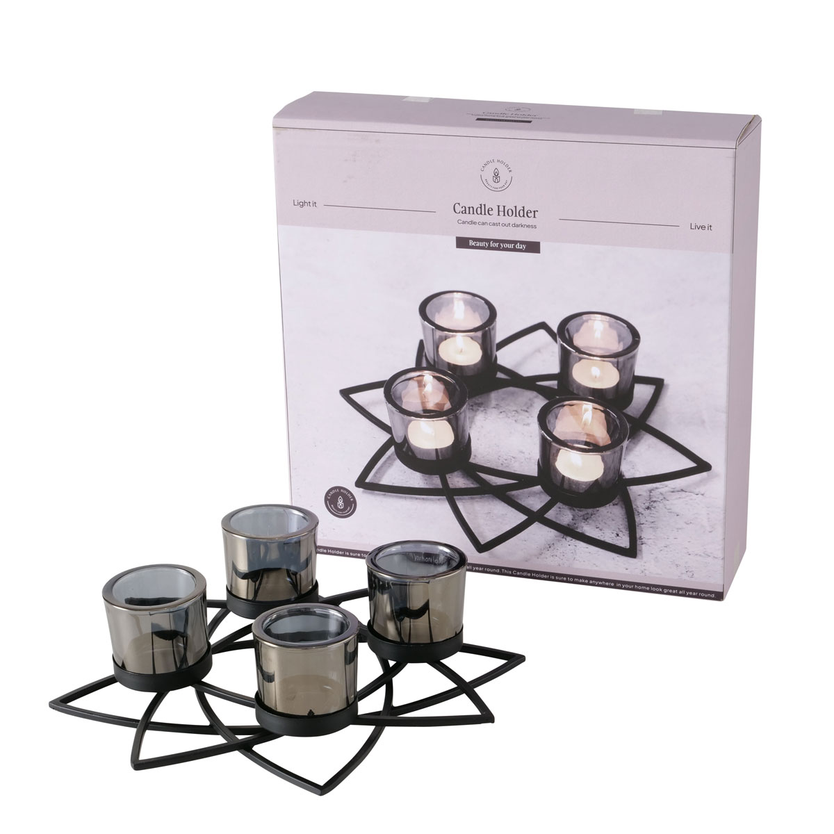 Windlicht Elenyi 5 teilig rund Stern 30,5 Bild 2