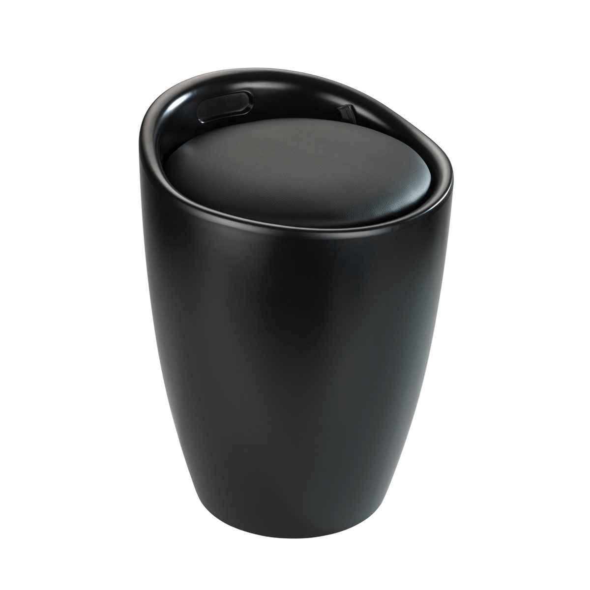 Wenko Hocker Candy schwarz mit Wäschesack