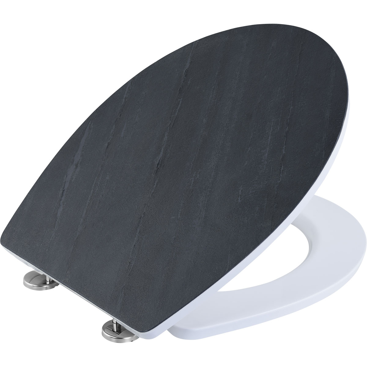 WC-Sitz Noir Duroplast mit Naturstein