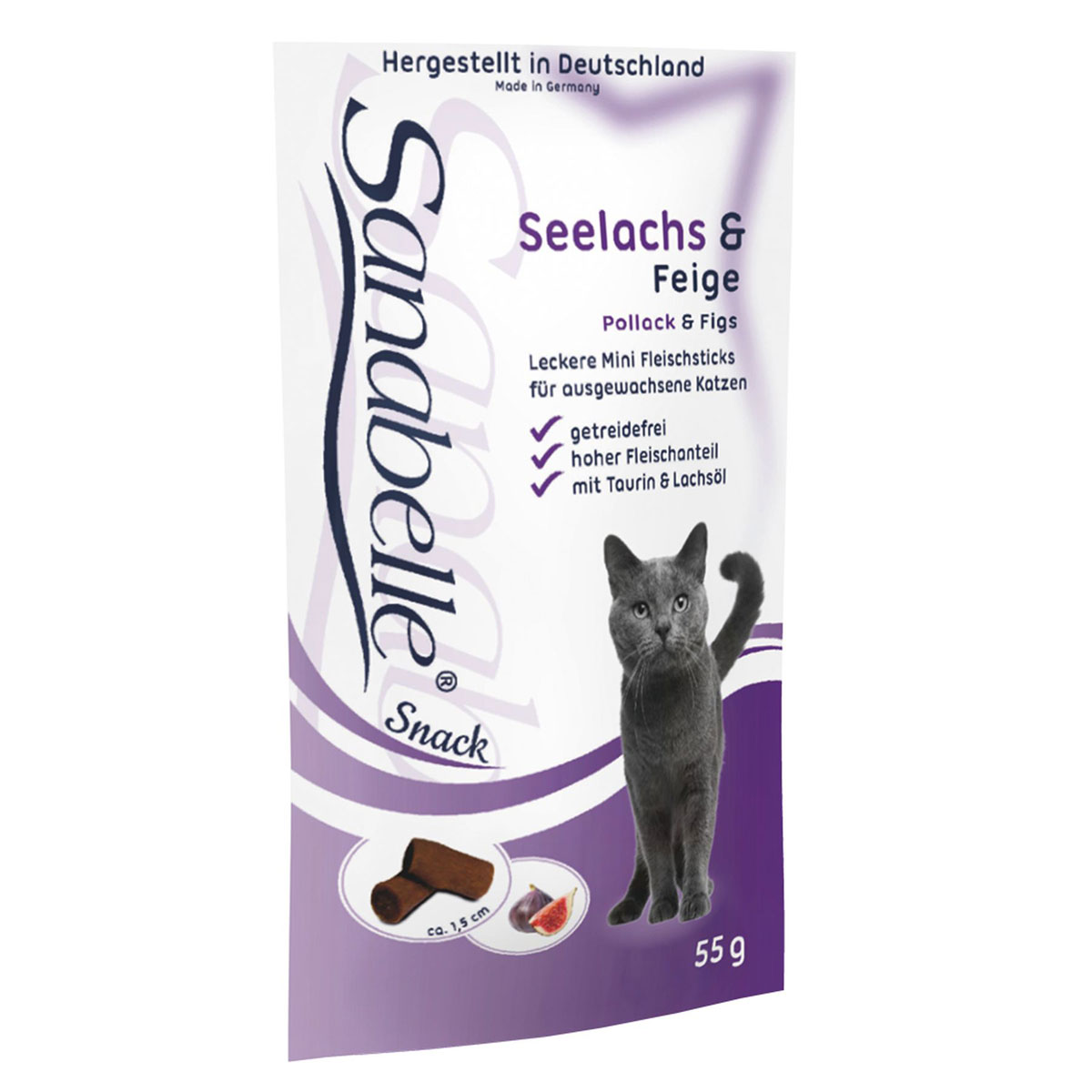 sanabelle Snack Seelachs und Feige 55g