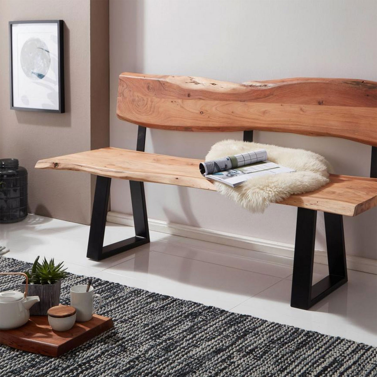 Wohnling Esszimmerbank „Gaya“ 180x83,5x60 cm Bild 5