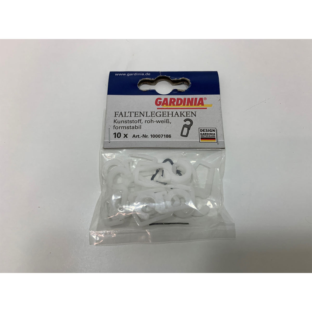 Gardinia Faltenlegehaken Pom 20 mm weiß