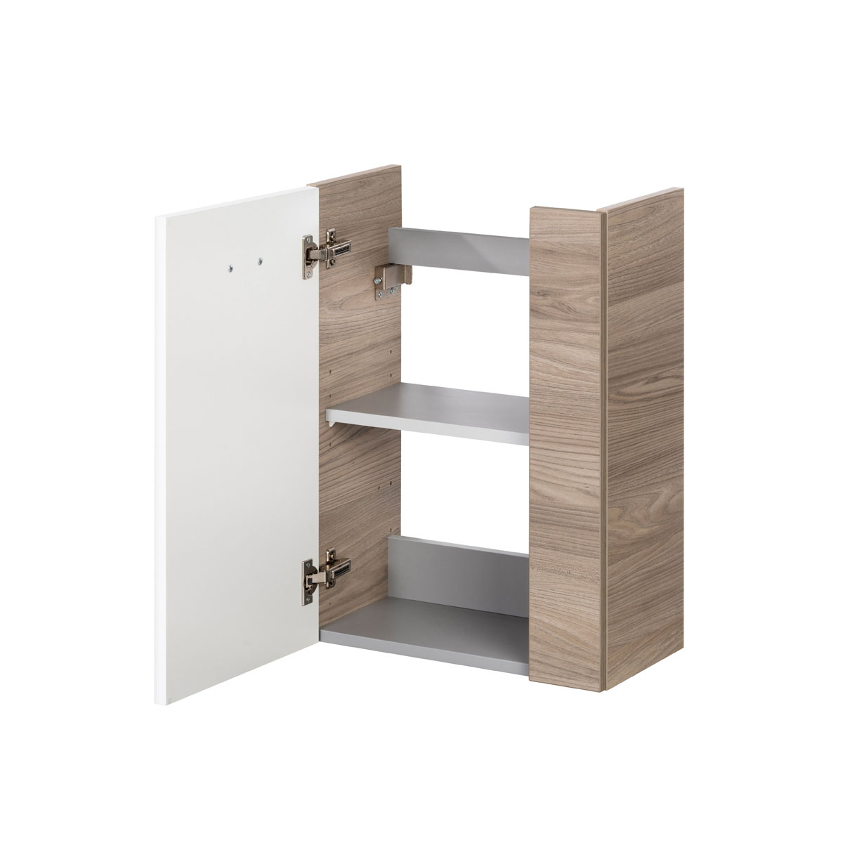 Fackelmann  Gäste-WC Waschtischunterschrank links SBC 440 x 600 x 243 mm Steinesche/Weiß Bild 2