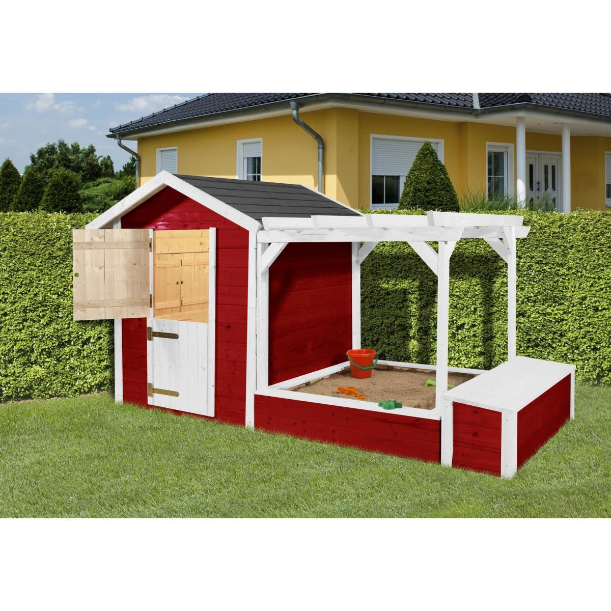 Weka Kinderspielplatz-Set Tabaluga 818 rot/weiss