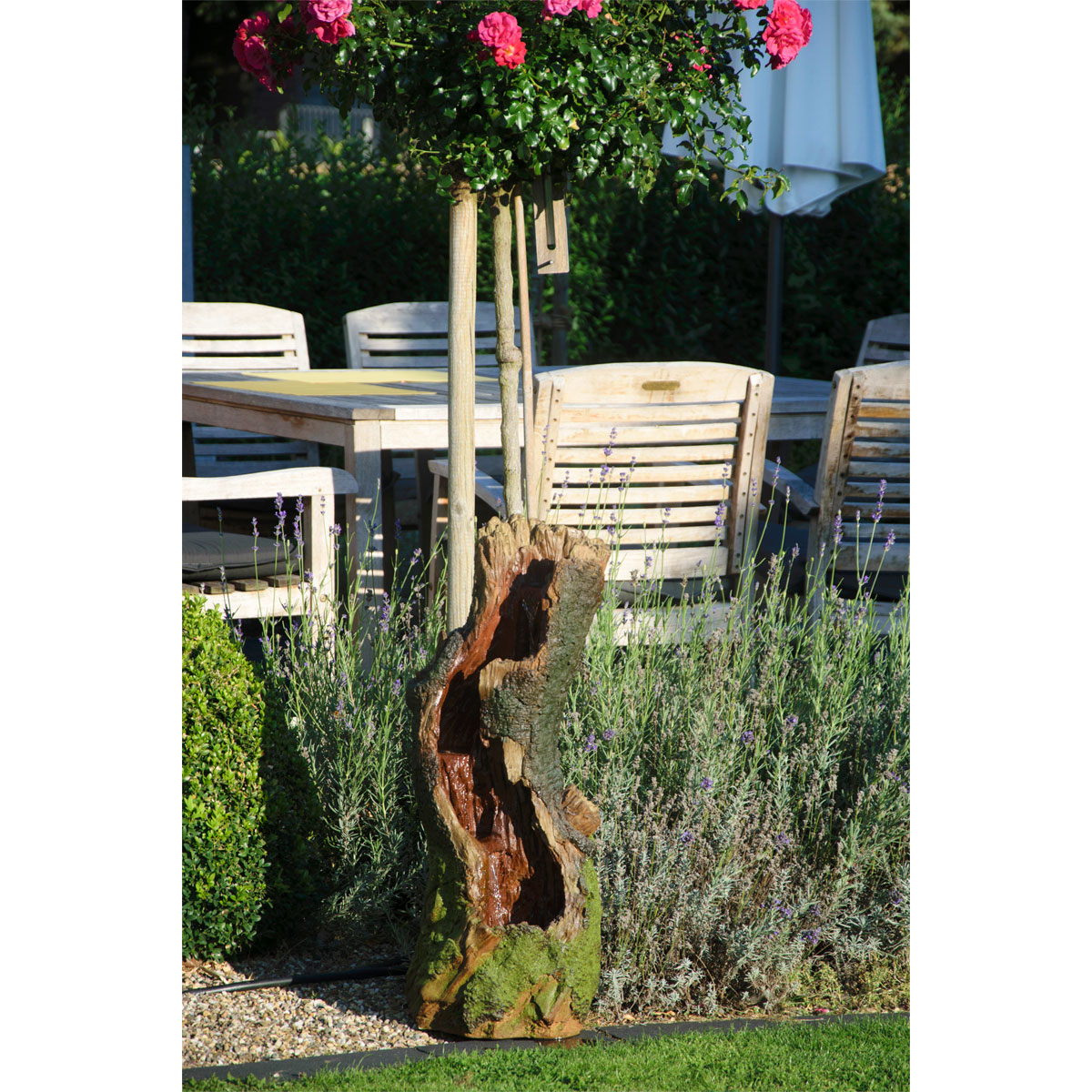 dobar XL Design-Gartenbrunnen 28 x 78 x 33 cm braun/grün Bild 8