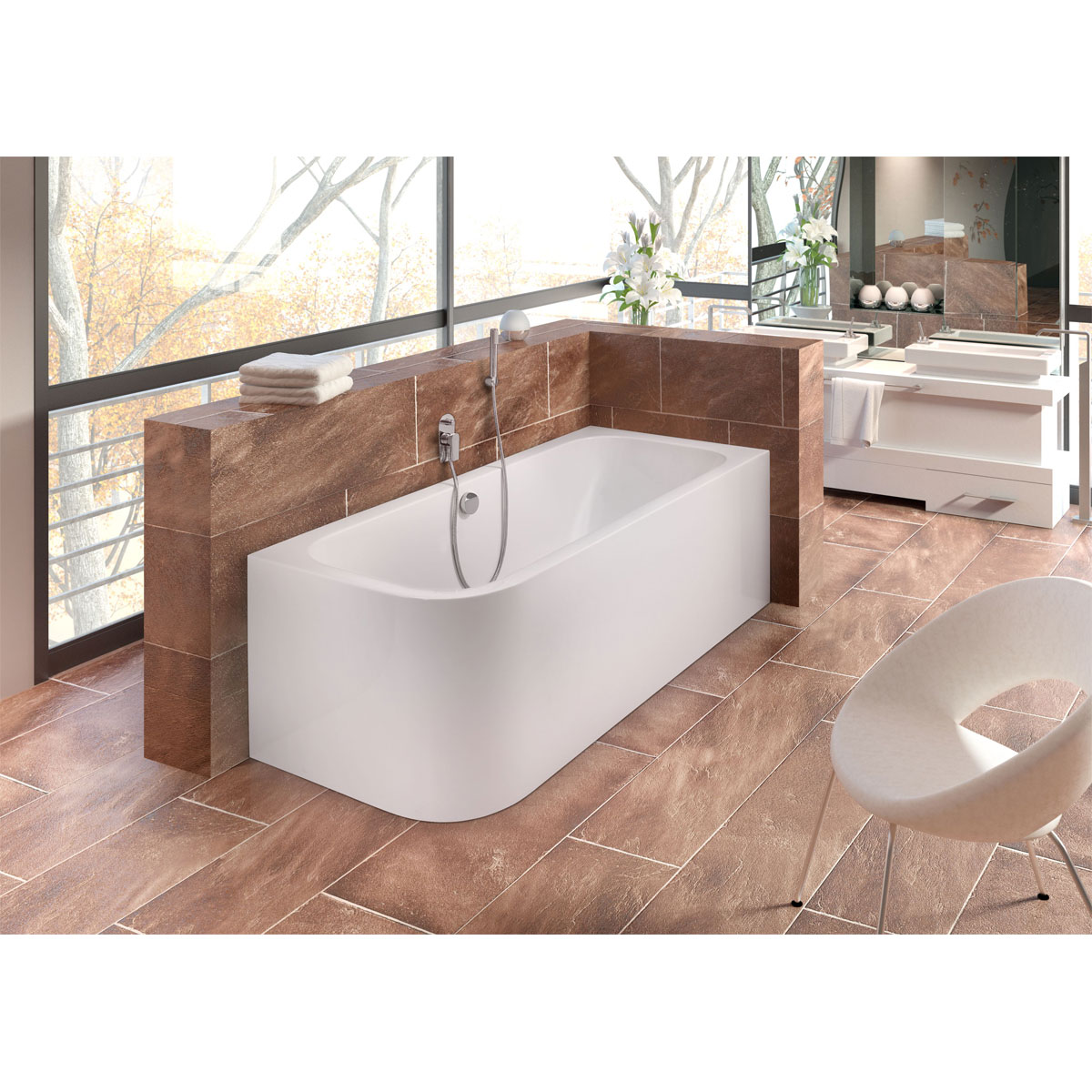 Ottofond Badewanne Spirit 180 x 80 cm Ausführung links Wannenrandarmatur S3000 Bild 2