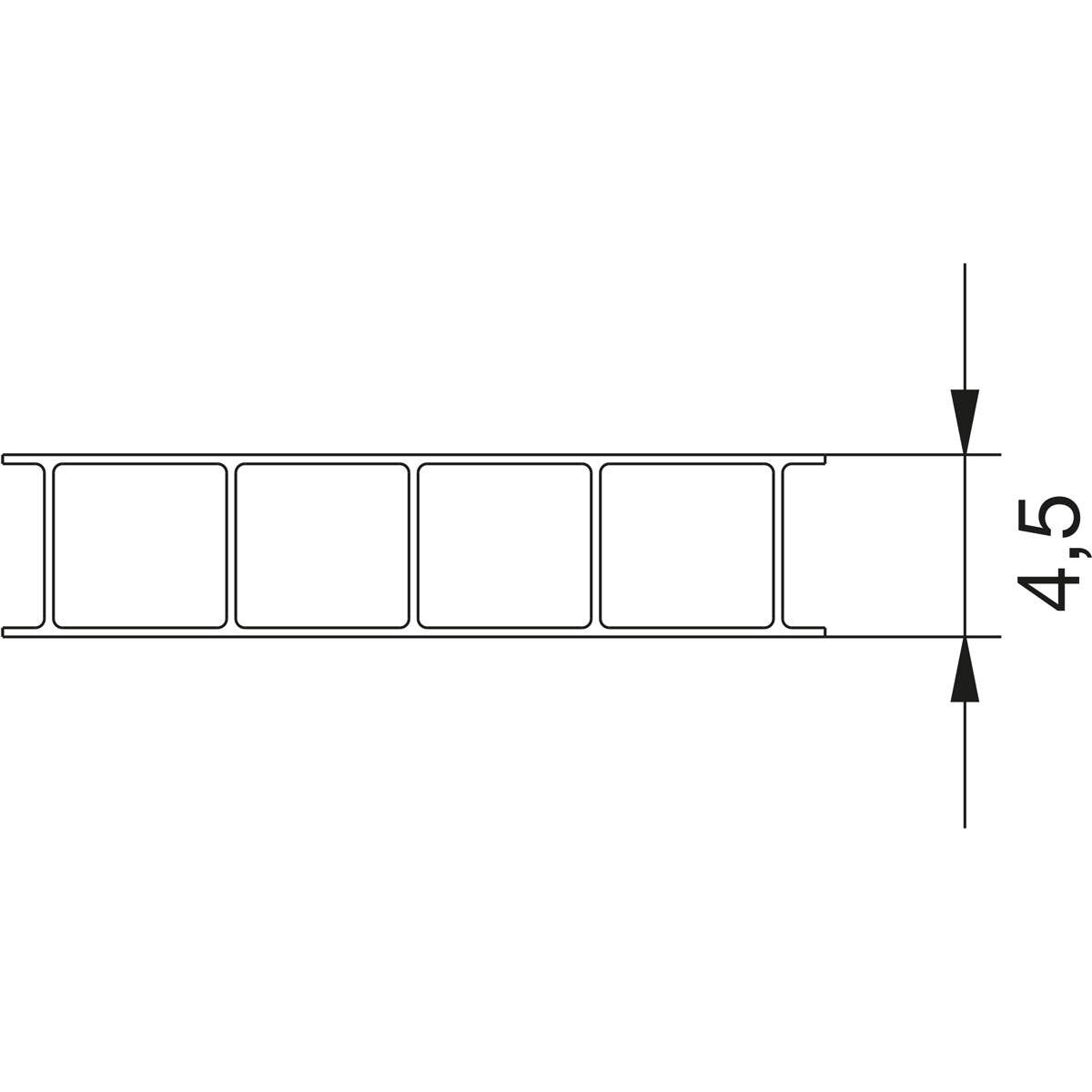 Polycarbonat-Hohlkammerplatte 150 x 70 cm Bild 3