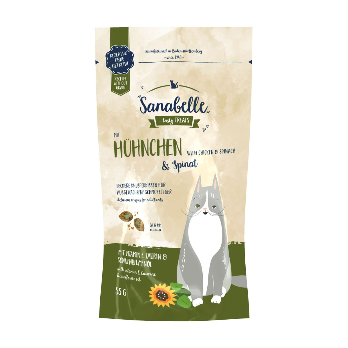 sanabelle Knusperkissen Huhn und Spinat 55g