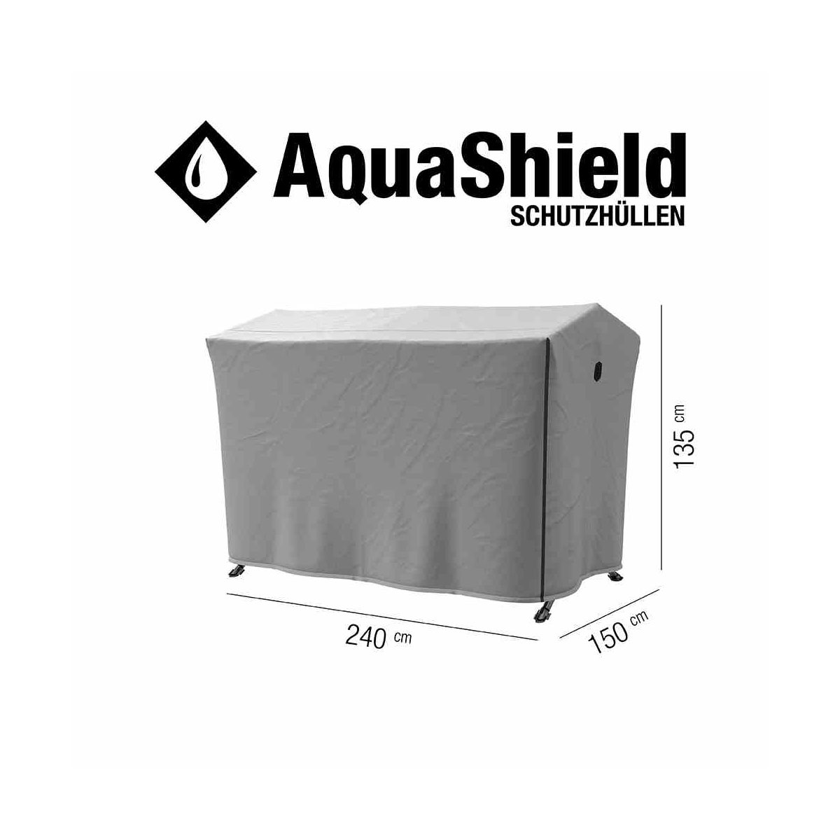 Schutzhülle „AquaShield“ für Schaukel, 240x150x135 cm, hellgrau