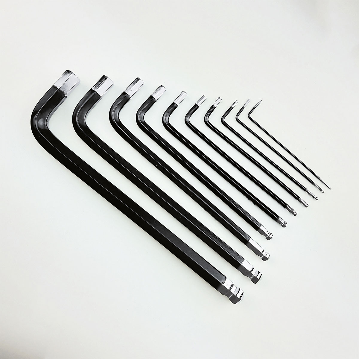 Basic Sechskantschlüssel-Set langarm Kugelkopf 10-teilig