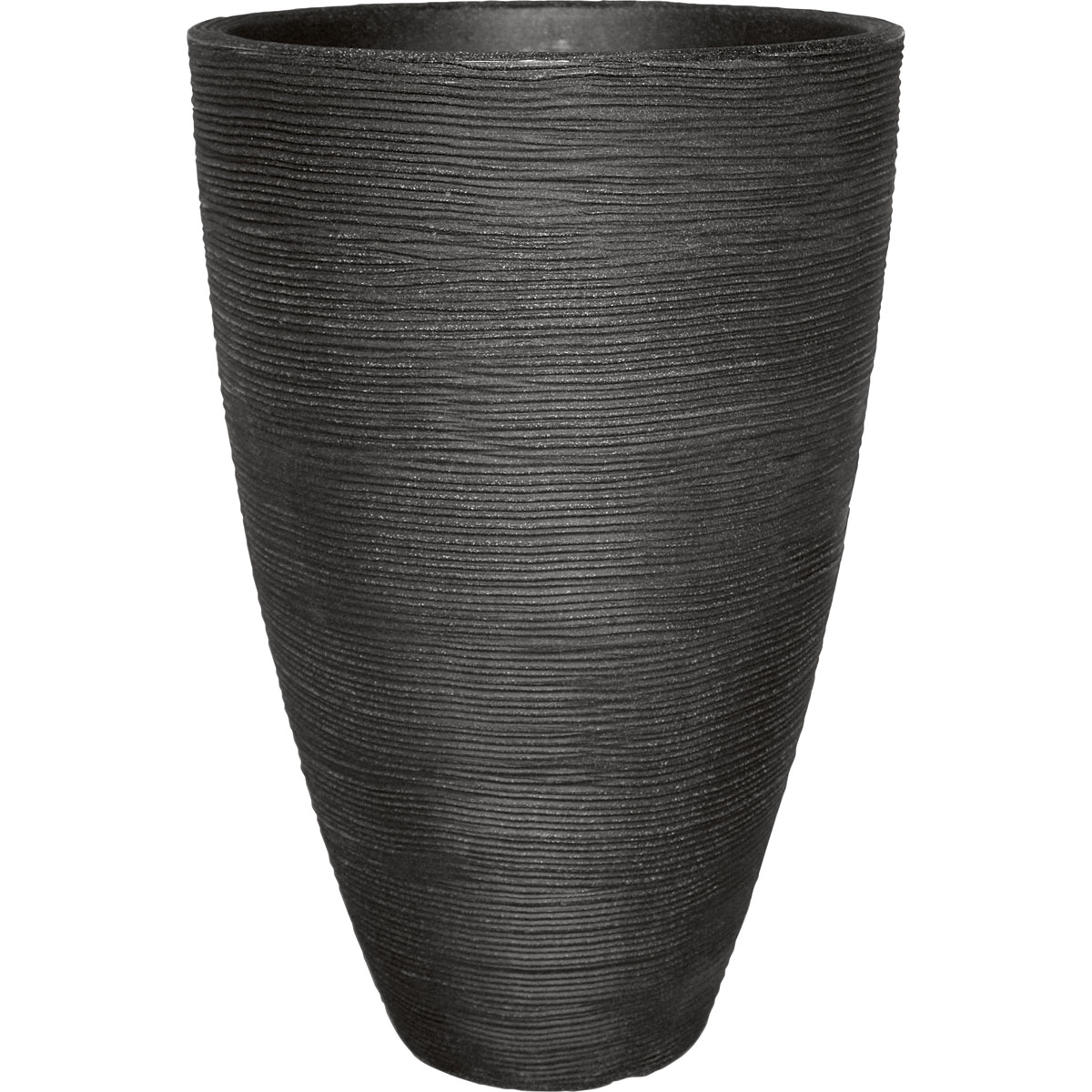 Pflanzgefäß Rillenoptik 40 x 60 cm anthrazit
