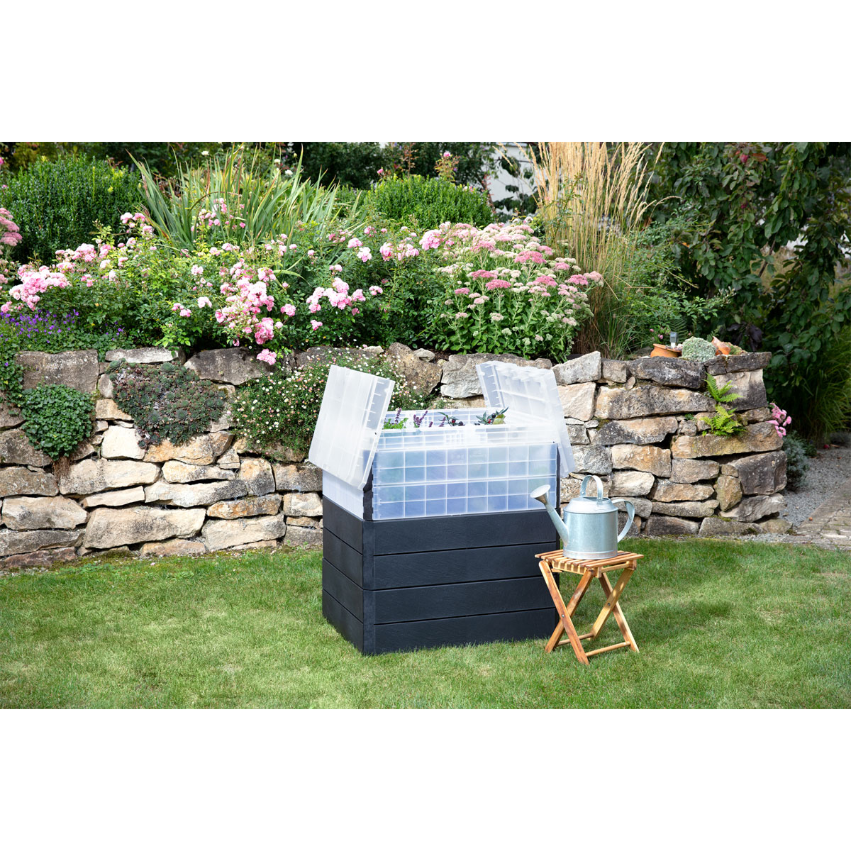 Garantia Hochbeet ERGO QUADRO TurboPlus M 85 Stone inkl FLORA Bild 4