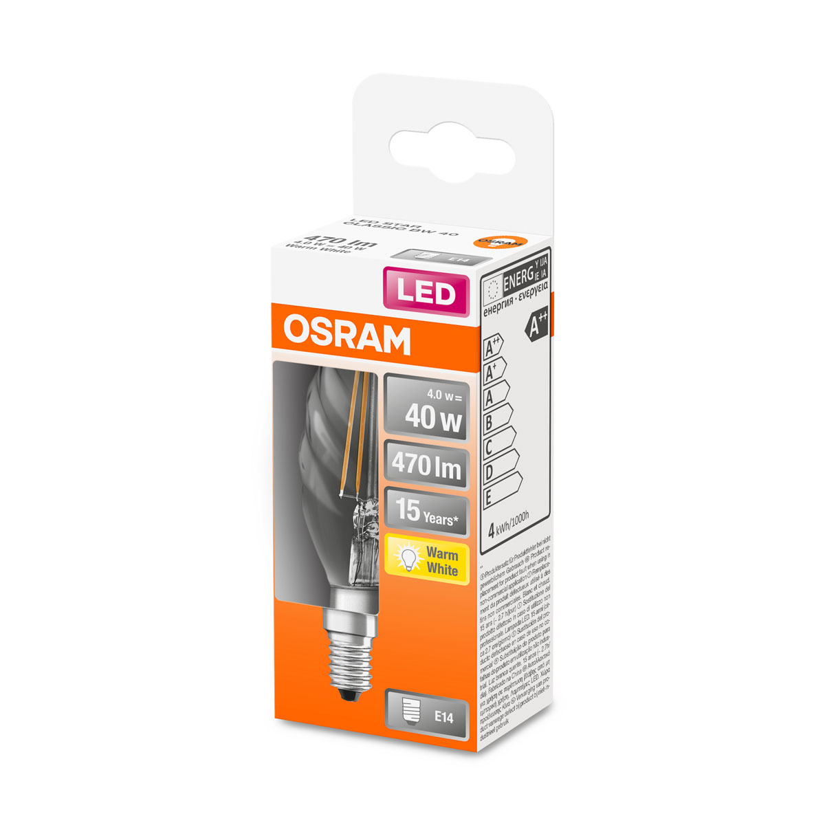Osram LED-Leuchtmittel E14 warmweiÃŸ 40W Bild 2