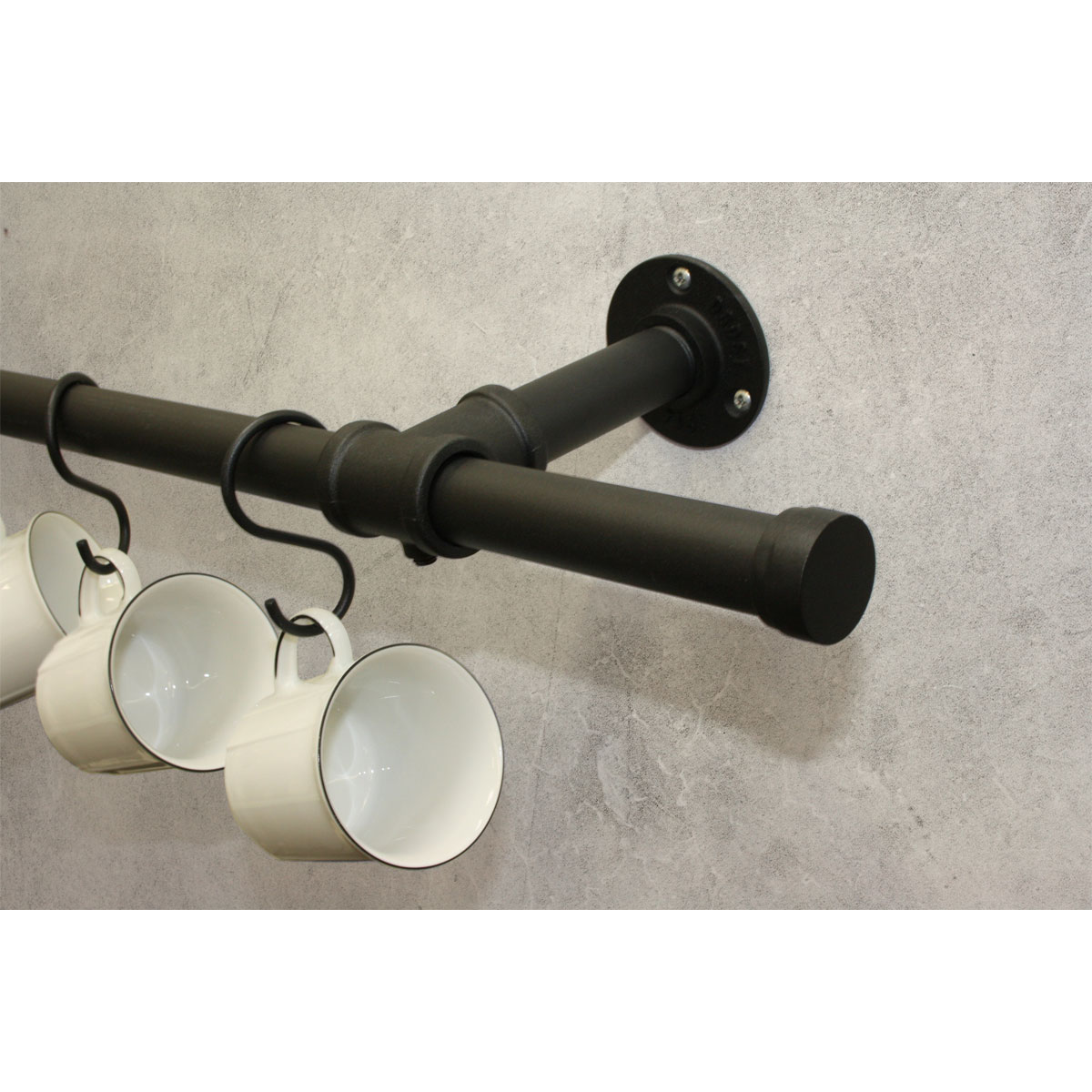 Gardinia Gardinenstange Industrial Home schwarz 2,4 m Bild 4