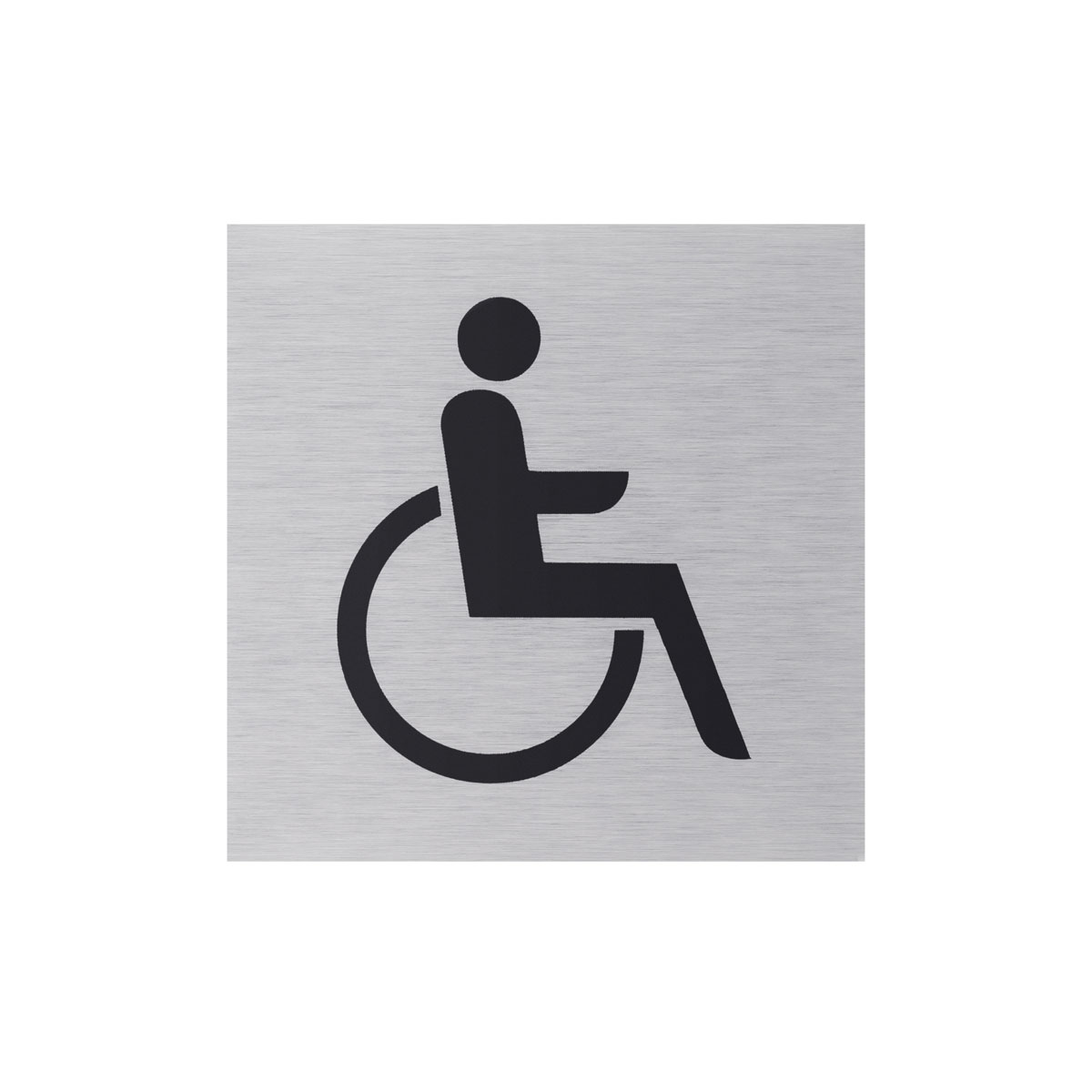 Metafranc Hinweisschild Rollstuhl Aluminium grau
