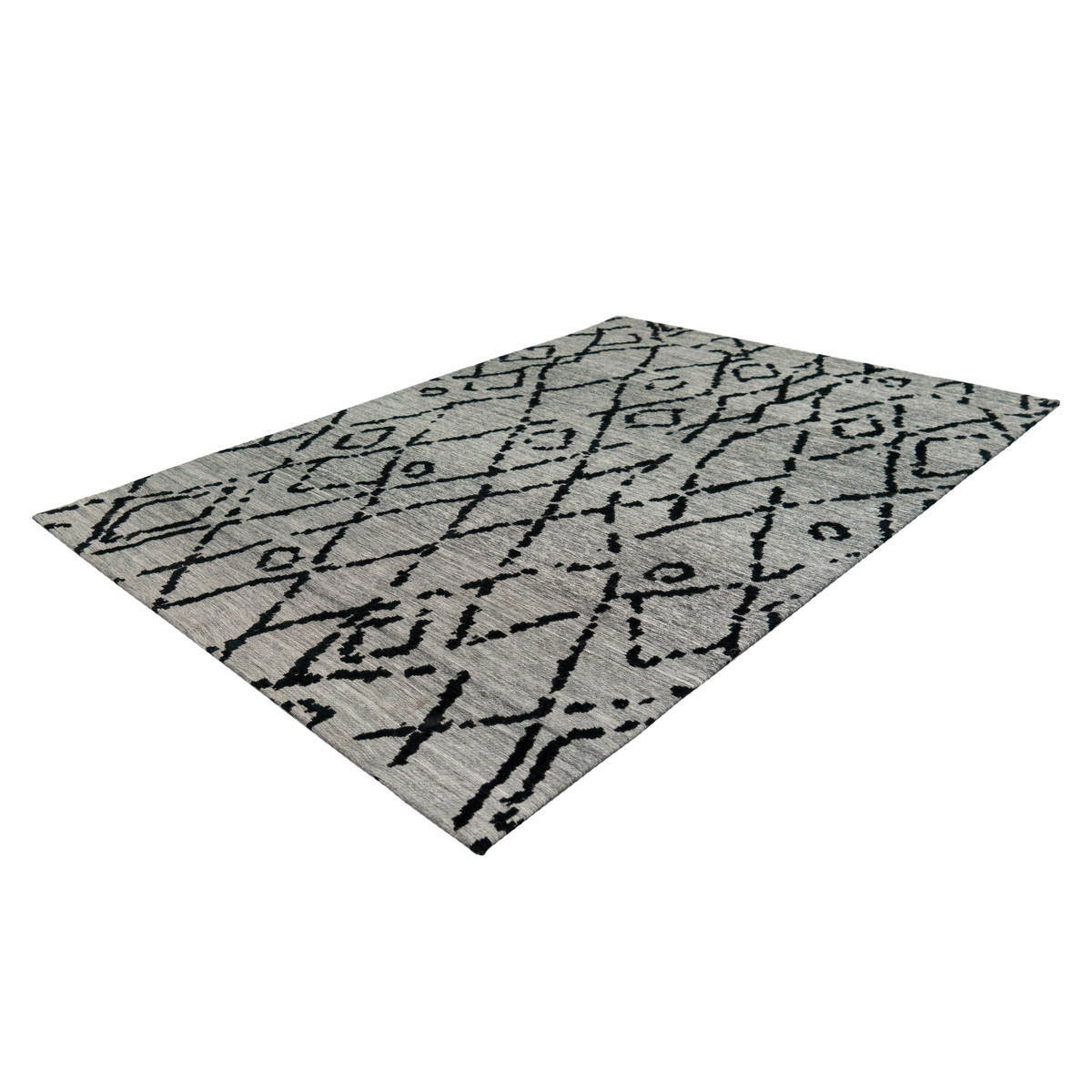 Flachflorteppich „River 110“, grau/schwarz Bild 4