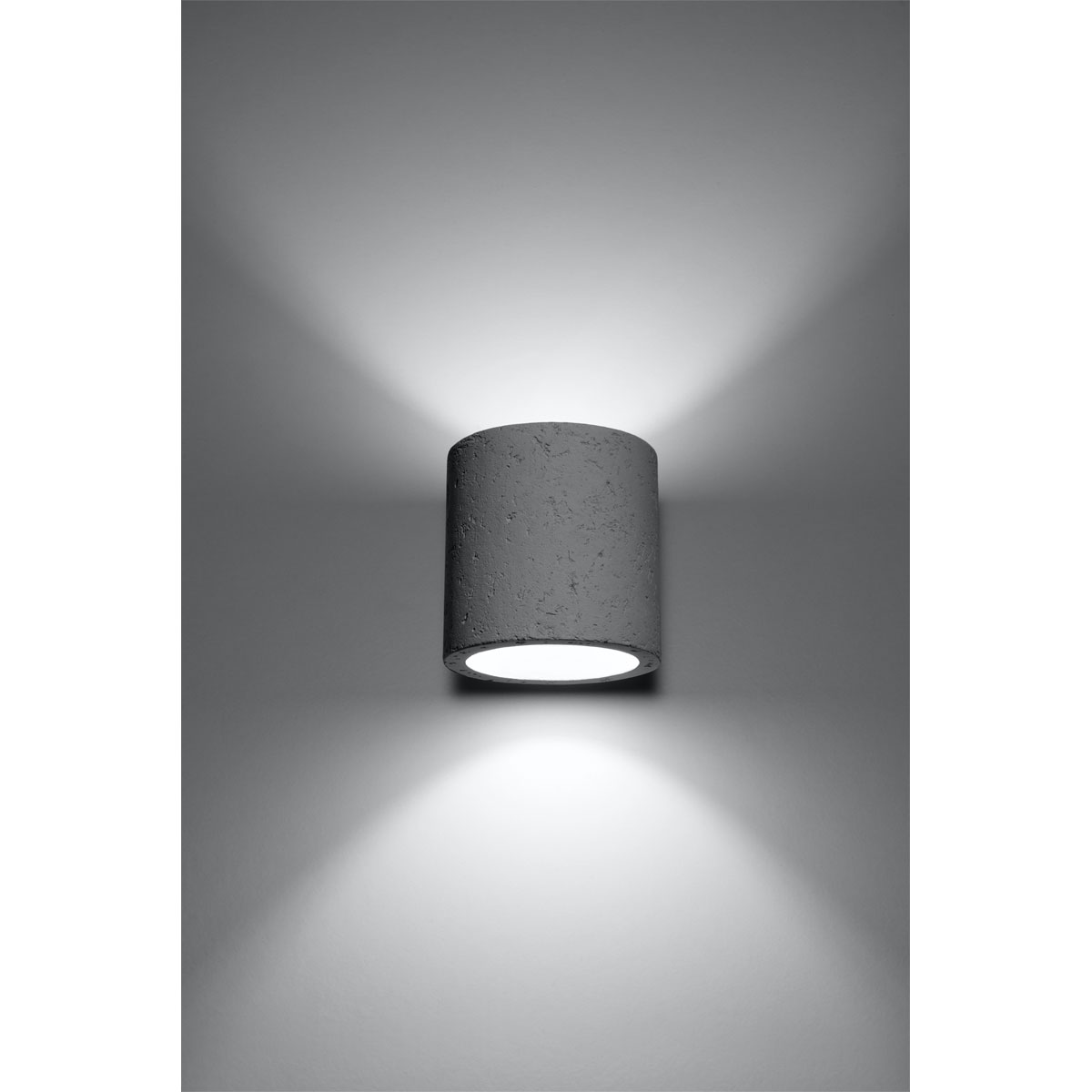 Sollux Lighting Wandleuchte Orbis Beton grau | grau | Beton | K000049522