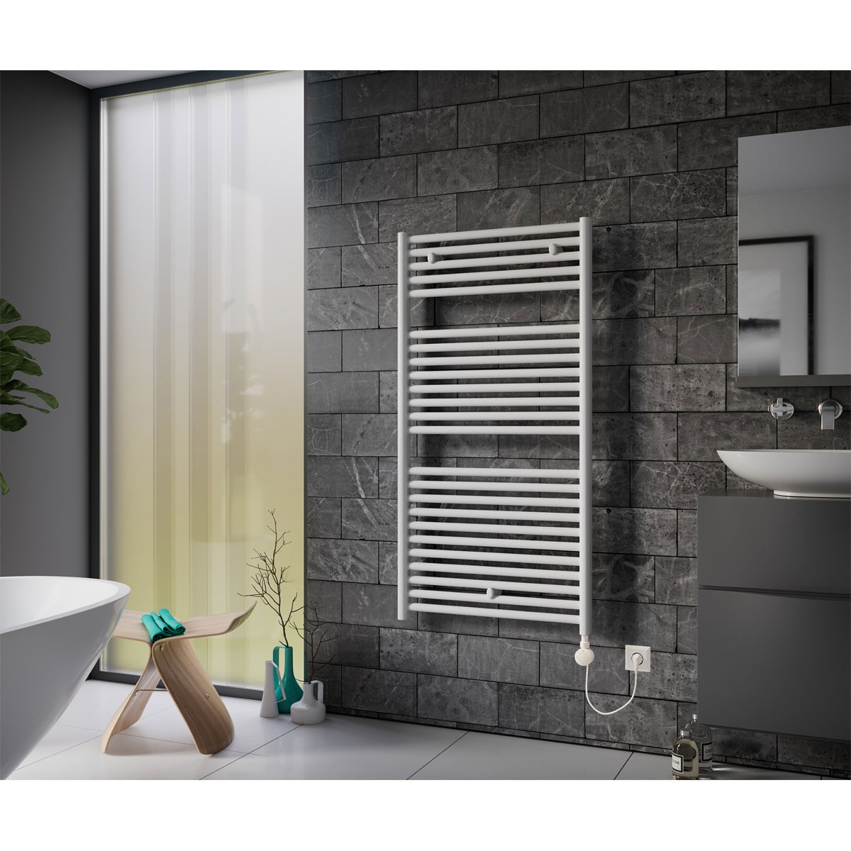 Ximax  Elektrischer Handtuchwärmer Lux 1698 x 600 mm 900 Watt Typ 5 Weiß