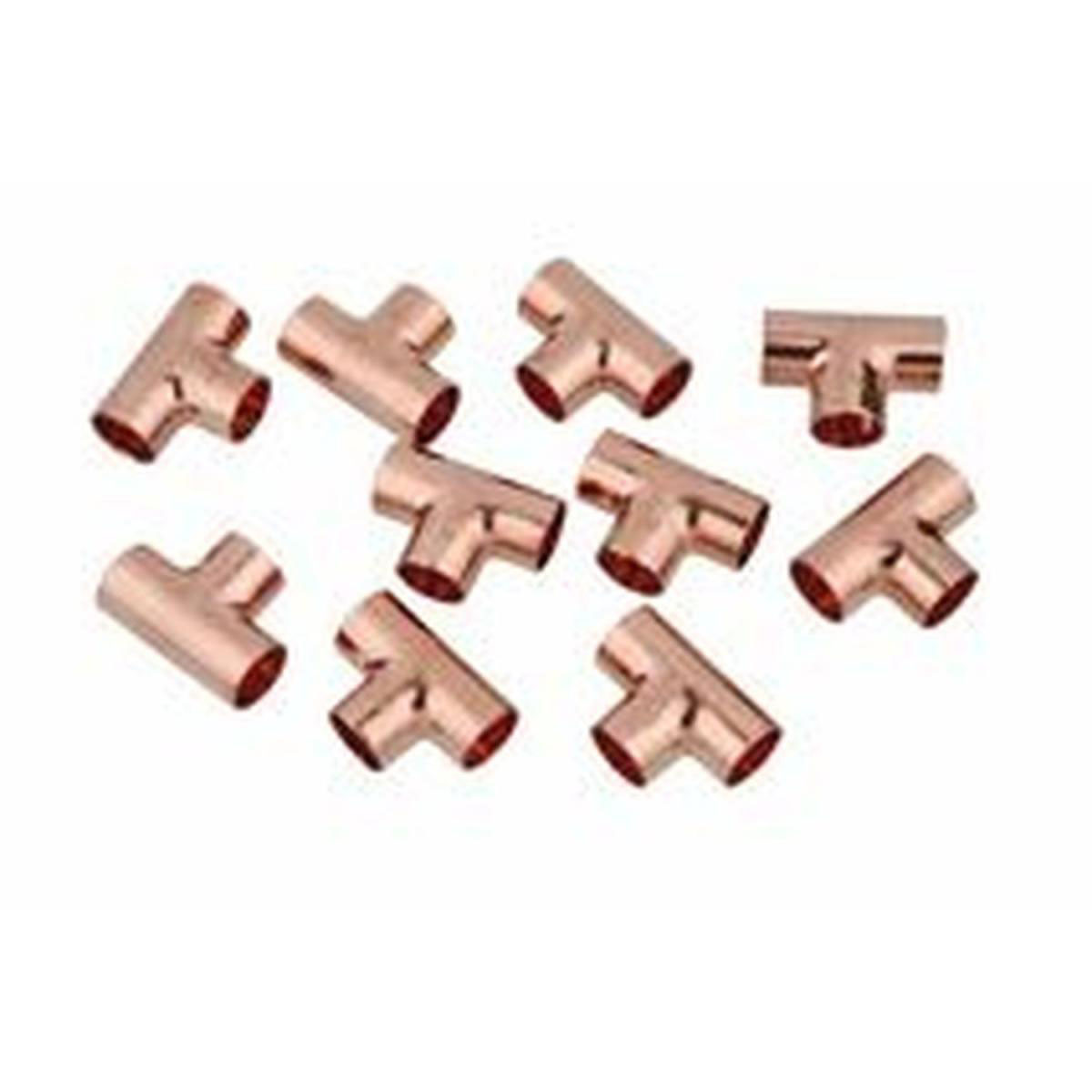 Kirchhoff T-Stück 22 mm Kupfer 10 Stück