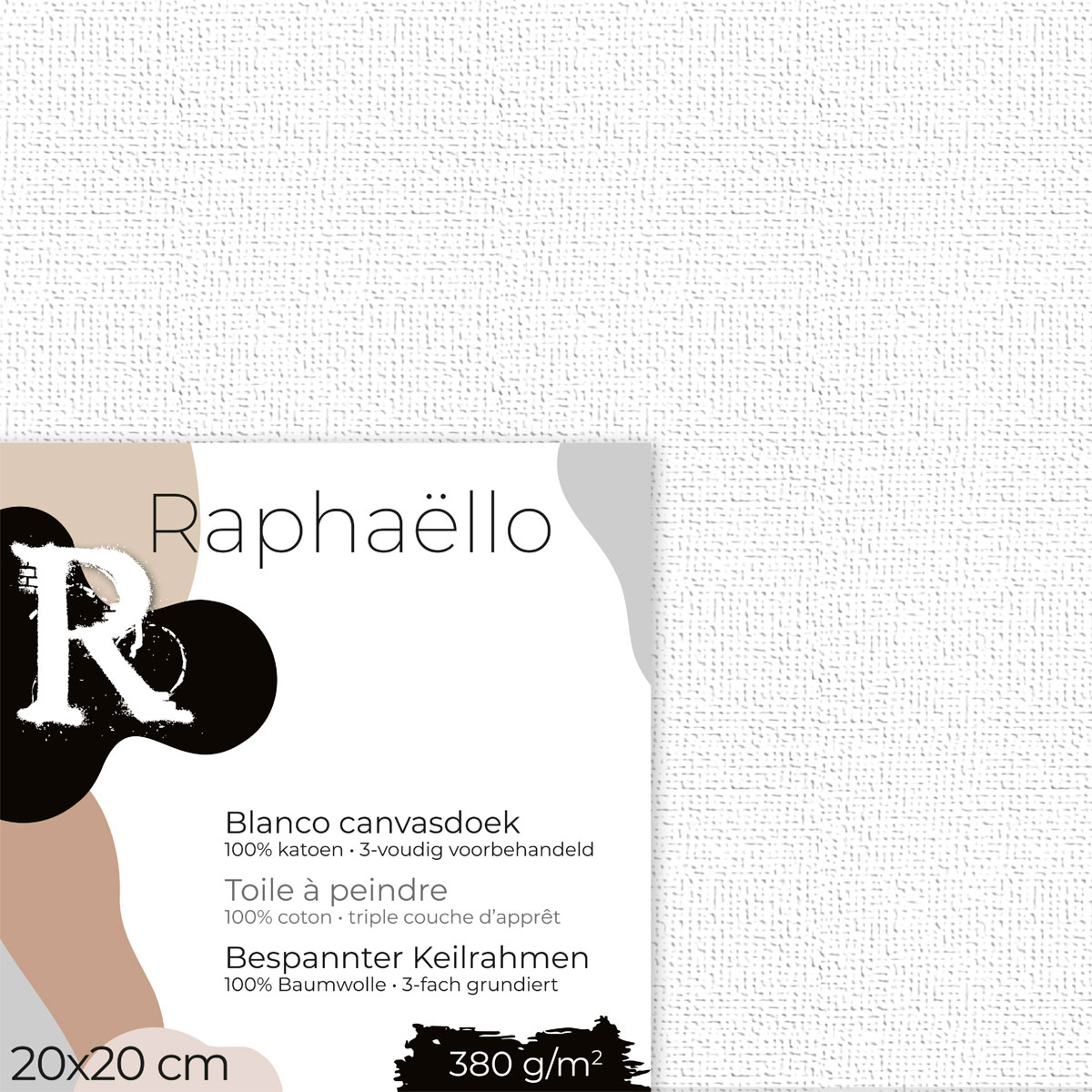 Leinwand Canvas 20x20 cm weiß