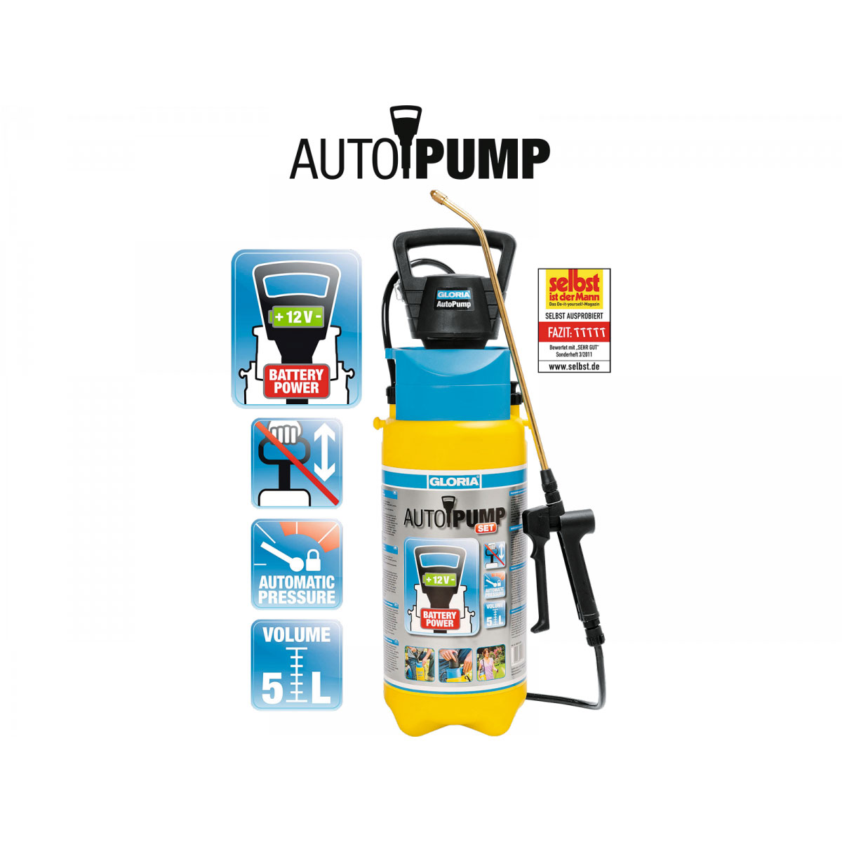 GLORIA®-AutoPump Elek/Akku-Pumpe für Geräte mit 3 bis 8  Liter Inhalt 