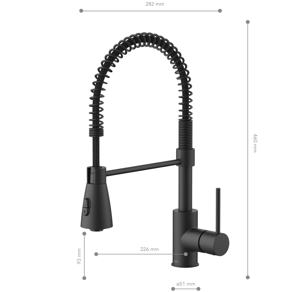 Lenz  Küchenarmatur Kalani² mit Pendelbrause schwarz Bild 3