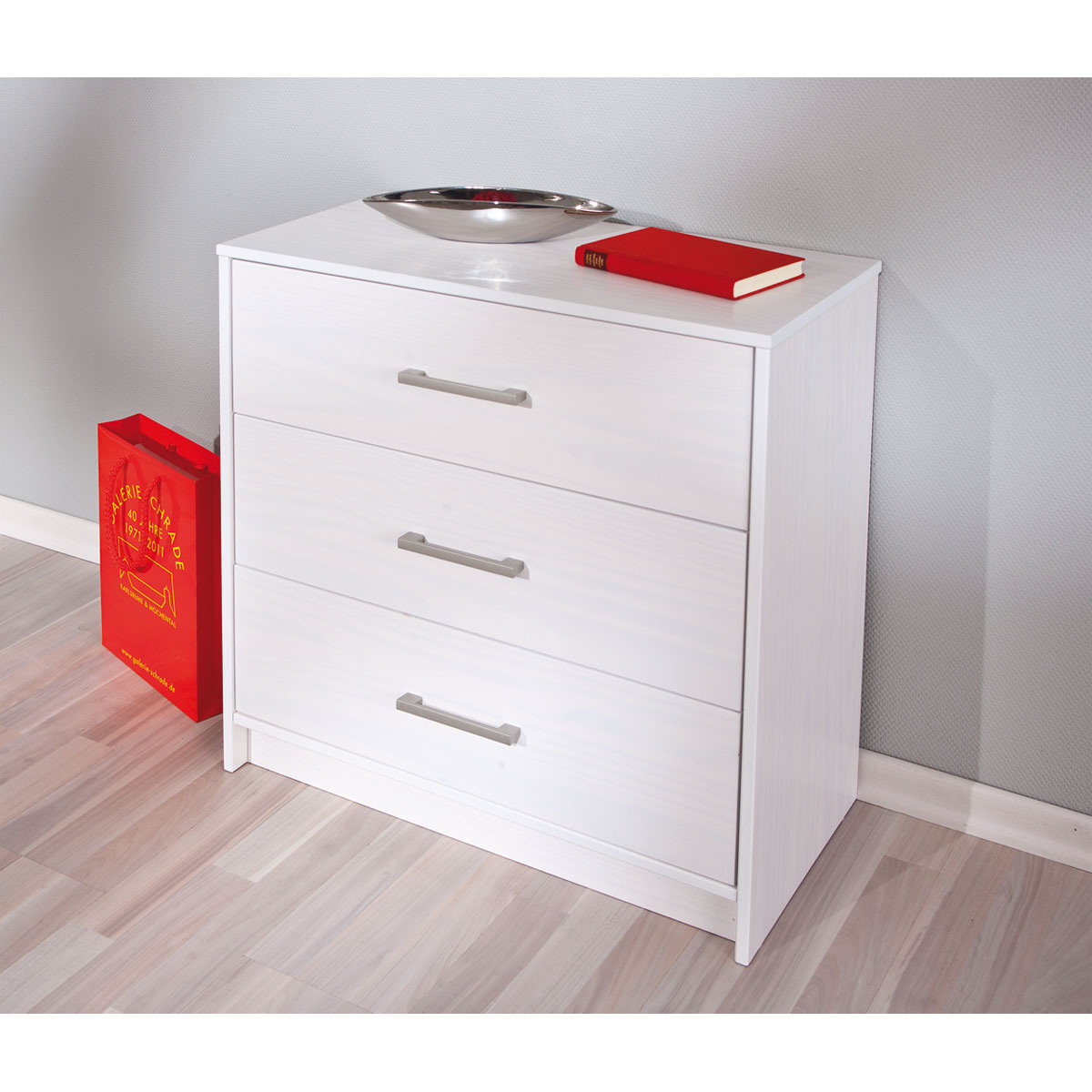 Kommode „New York“, weiß, 3 Schubladen, 70x71x35 cm K000031780