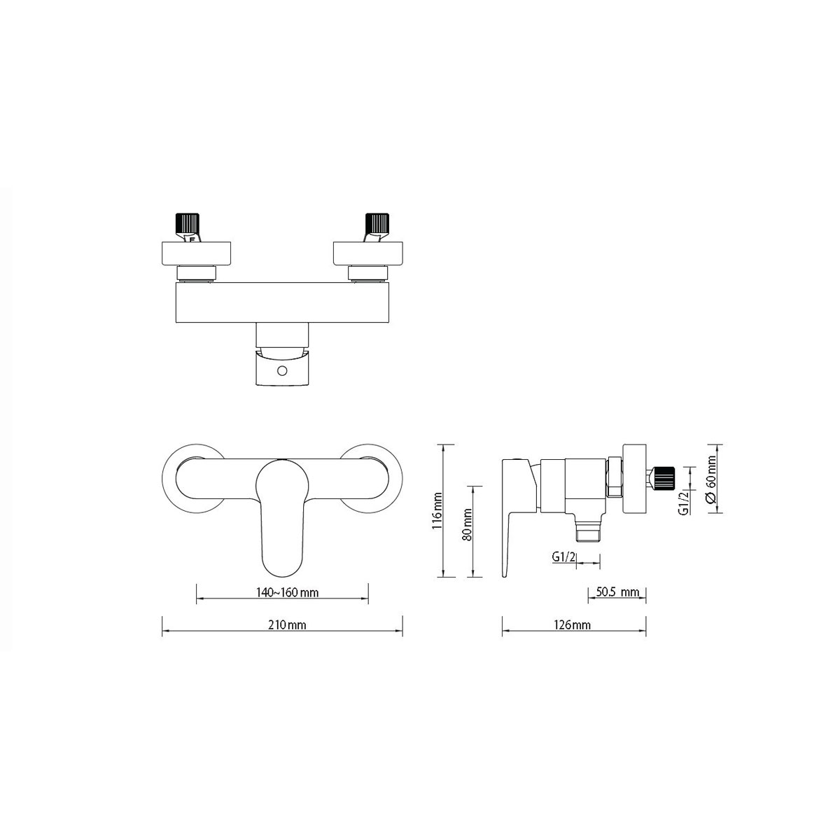 Lenz  Brausearmatur CALISTA chrom Bild 2
