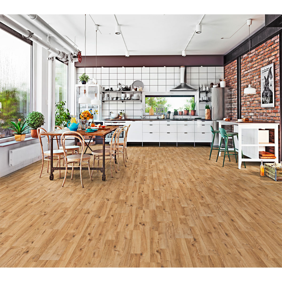 Specht Laminatboden Classic Bergmanns Eiche natur 138 x 19,3 cm Bild 4