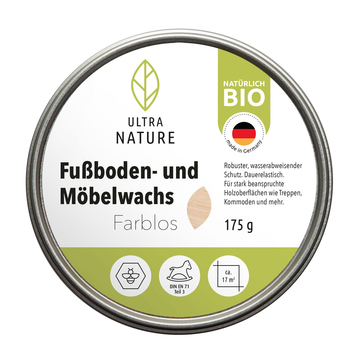 Ultra Nature Fußboden- und Möbelwachs Frablos 0,175 kg