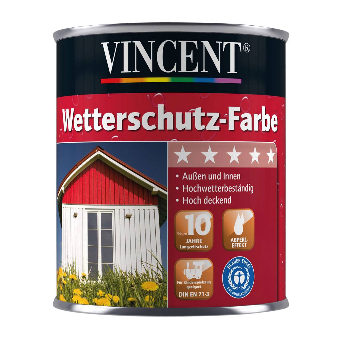 Vincent Wetterschutzfarbe Schokobraun 2,5 L