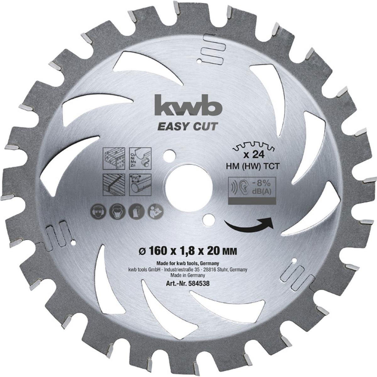 kwb  Dünnschnitt-Kreissägeblatt Easy Cut Durchmesser 150 mm