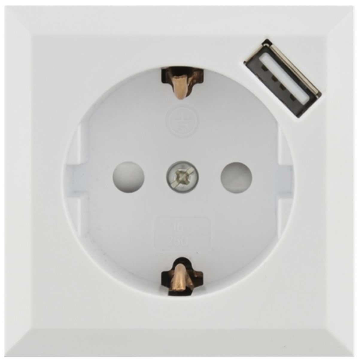 Steckdose mit USB Melbourne ultraweiß