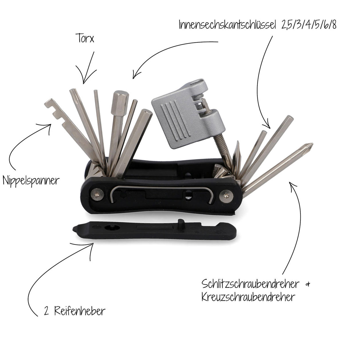 Fischer Bikes Multitool für E-Bikes 15 Funktionen Bild 2