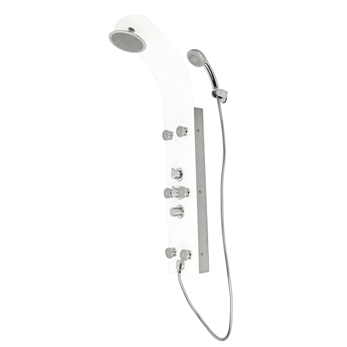 Glas-Duschpaneel weiß