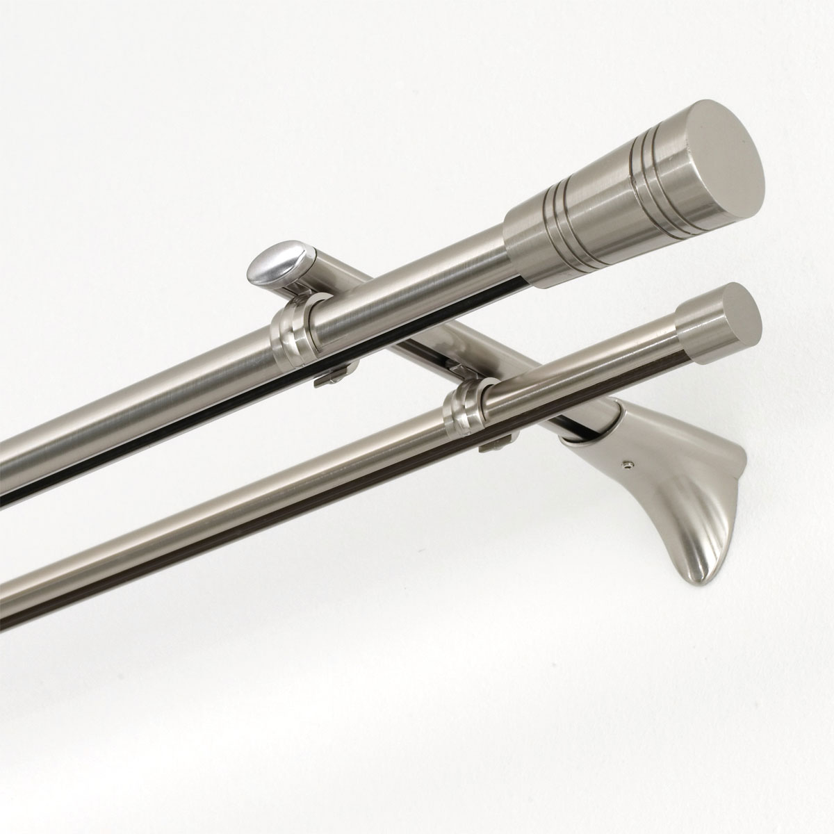 Gardinia  Gardinenstange Chicago mit Innenlauf Durchmesser 16 mm 200 cm Edelstahl-Optik Bild 7