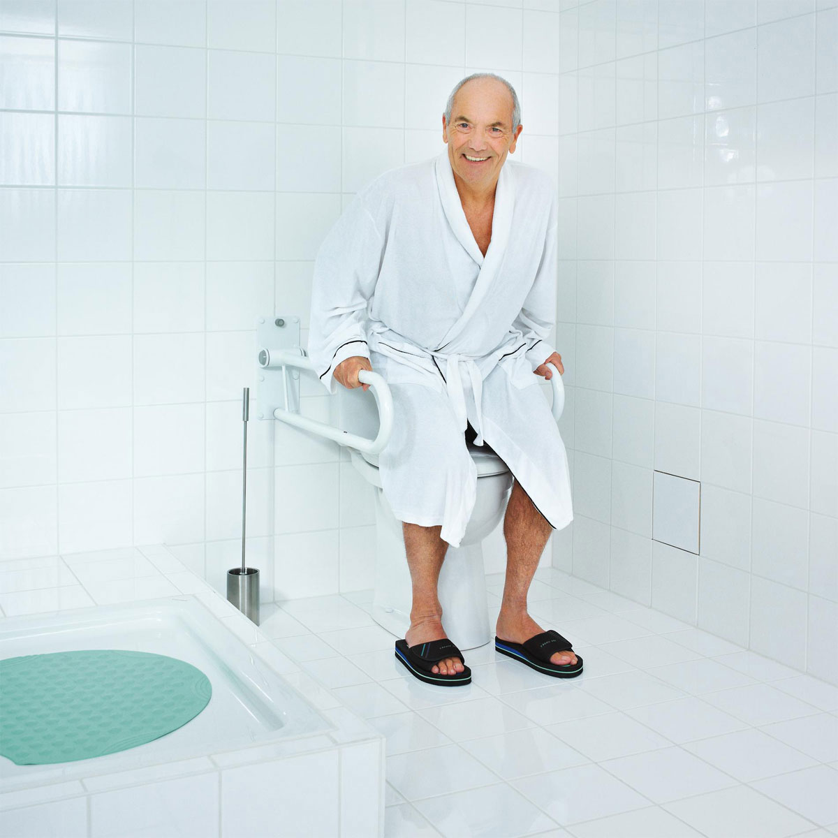 Ridder  WC-Aufstehbügel 76 cm klappbar weiß Bild 4