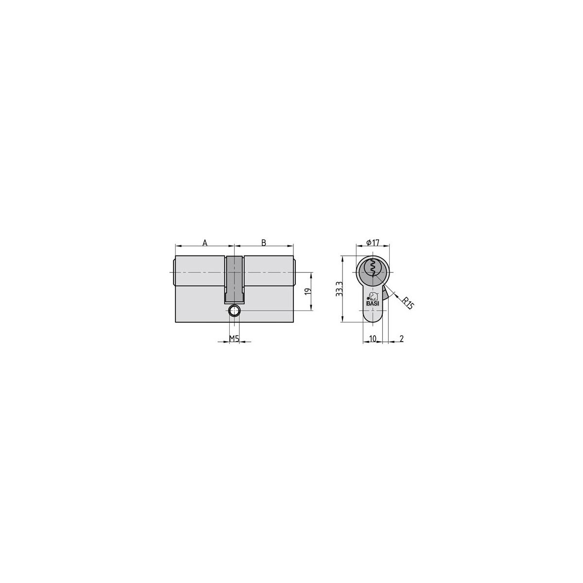 Profil-Doppelzylinder „V50“, 35x35mm, mit Not- & Gefahrenfunktion, Gleichschließung Nr.10