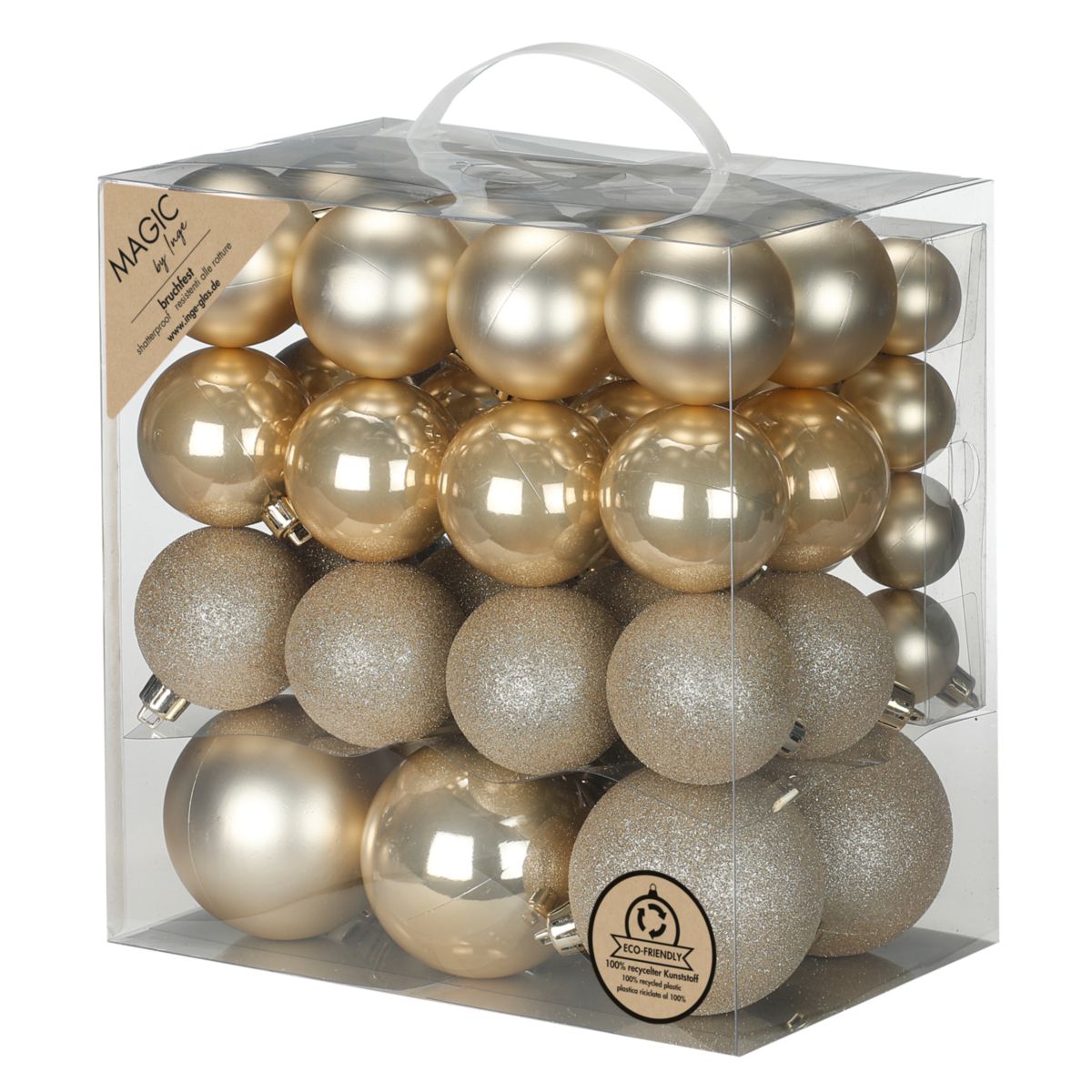 Kugelset 4-8cm Creamy Gold