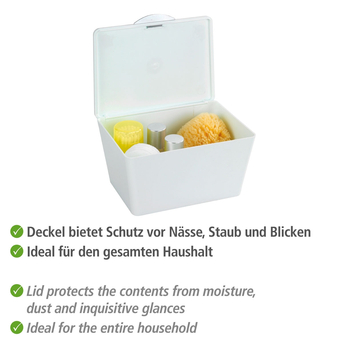 Aufbewahrungsbox' BI Box L [40L], hellgrün / transparent 55 x 35 x