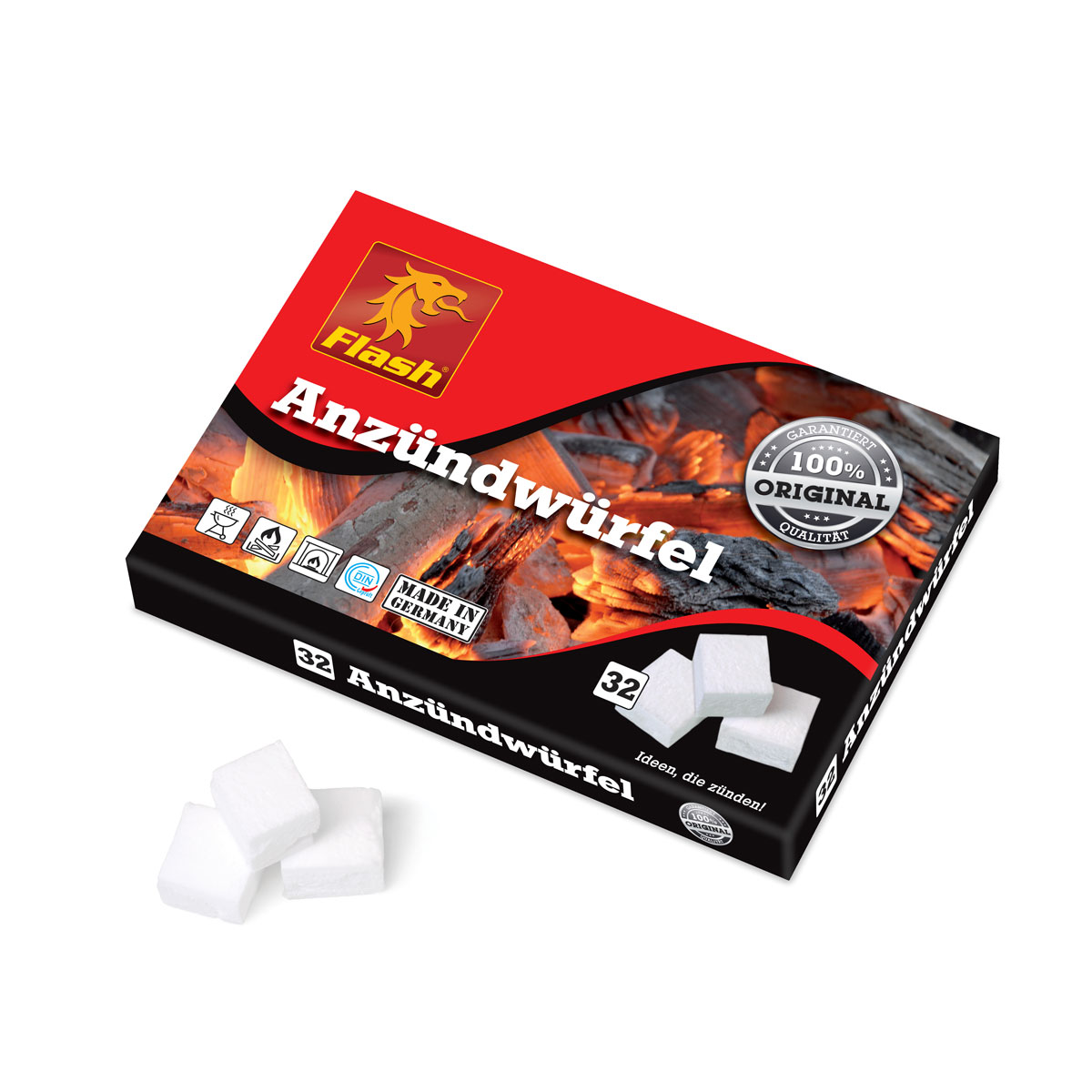 Flash Anzündwürfel Paraffin 32er