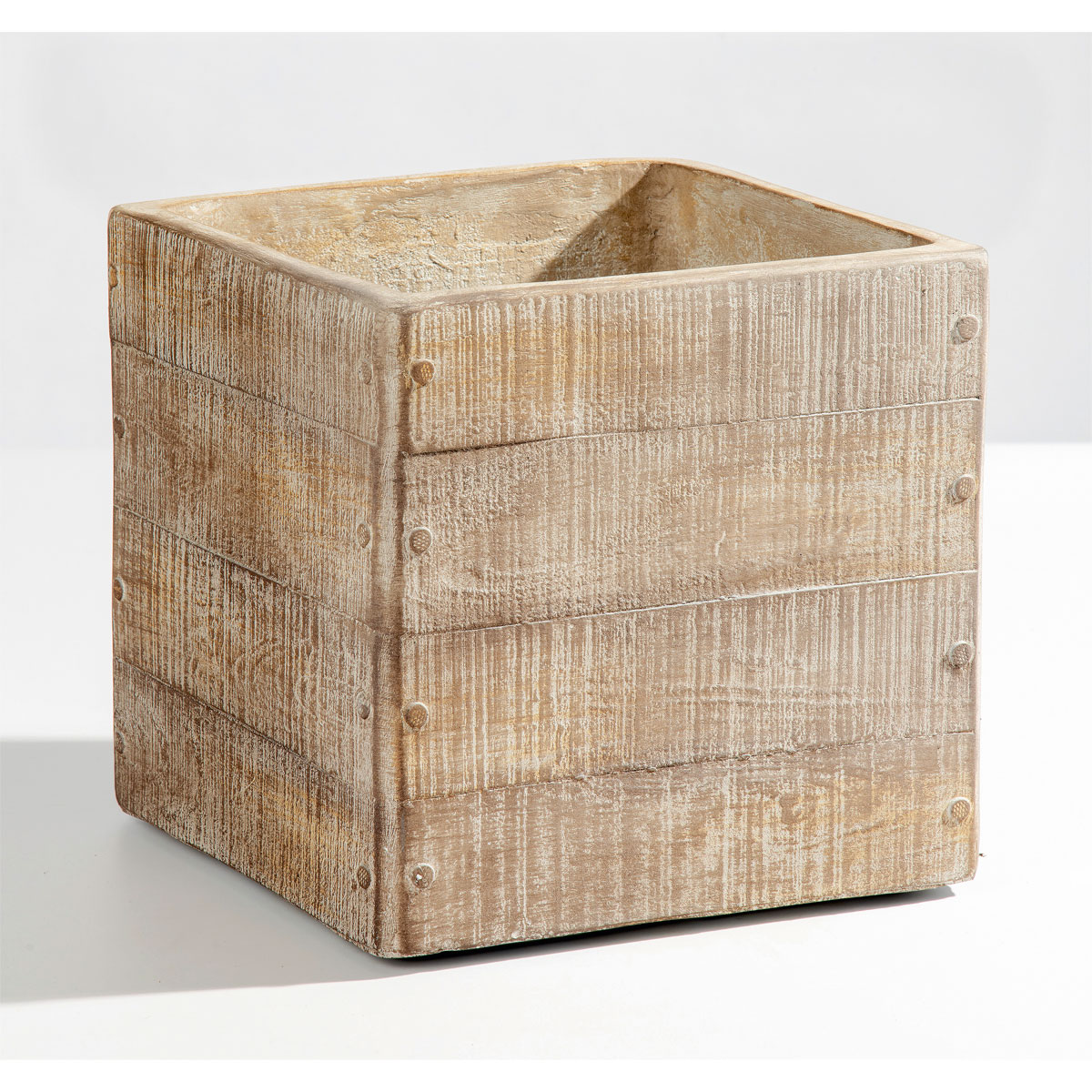 Haveson Pflanzkübel 30 x 30 x 30 cm Holzoptik