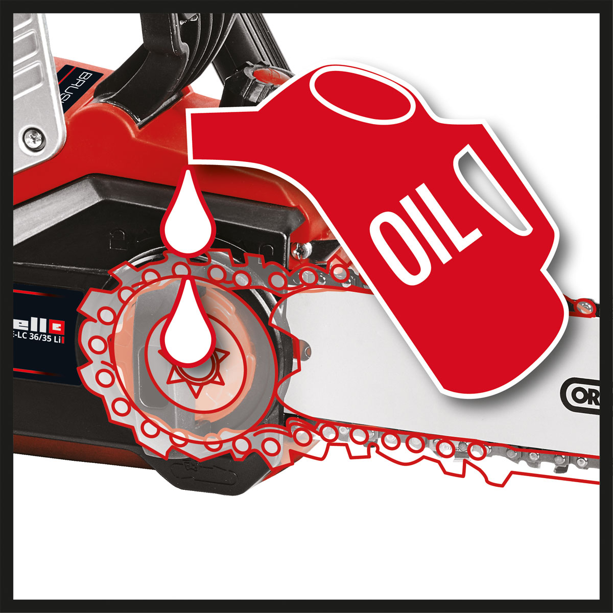 Einhell Akku-Kettensäge GP-LC 36/35 Li-Solo Bild 6