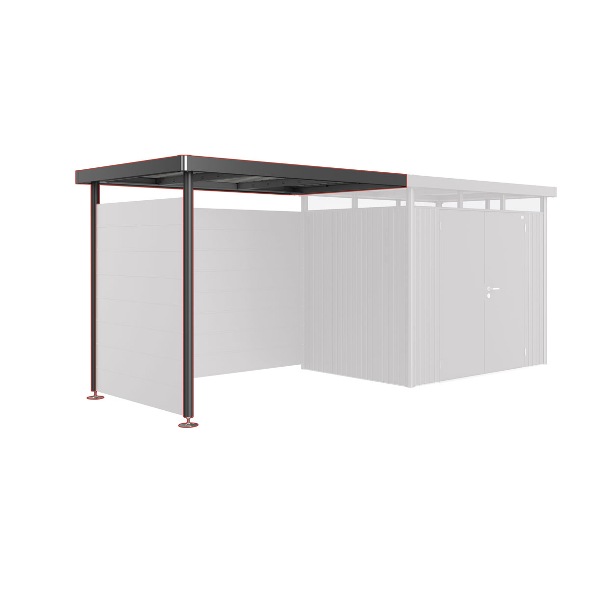 Biohort Seitendach Highline H2 dunkelgrau Bild 1