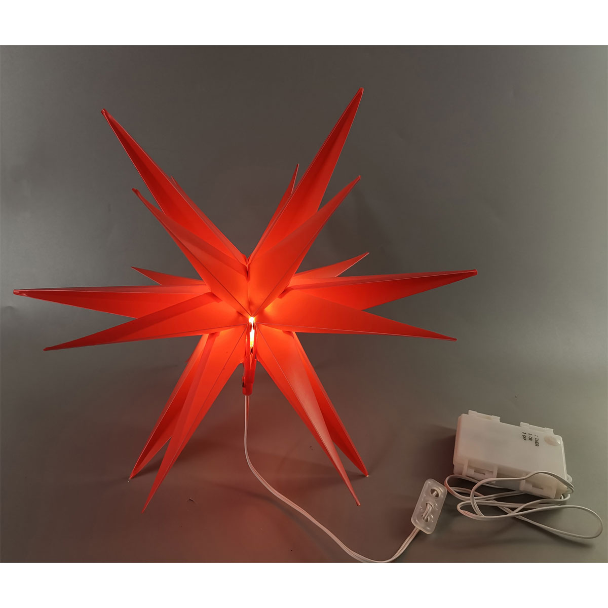 LED-Kunststoffstern rot 35 cm Bild 2