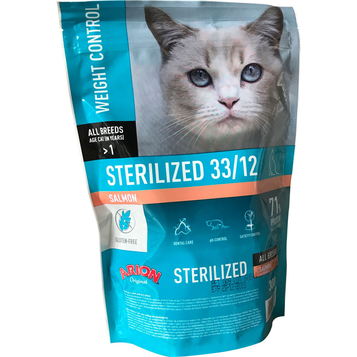 Cat Sterilized 33/12, Salmon, 300g